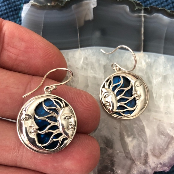 Celestial Sterling Abalone Earrings 💫✨ - Picture 4 of 4